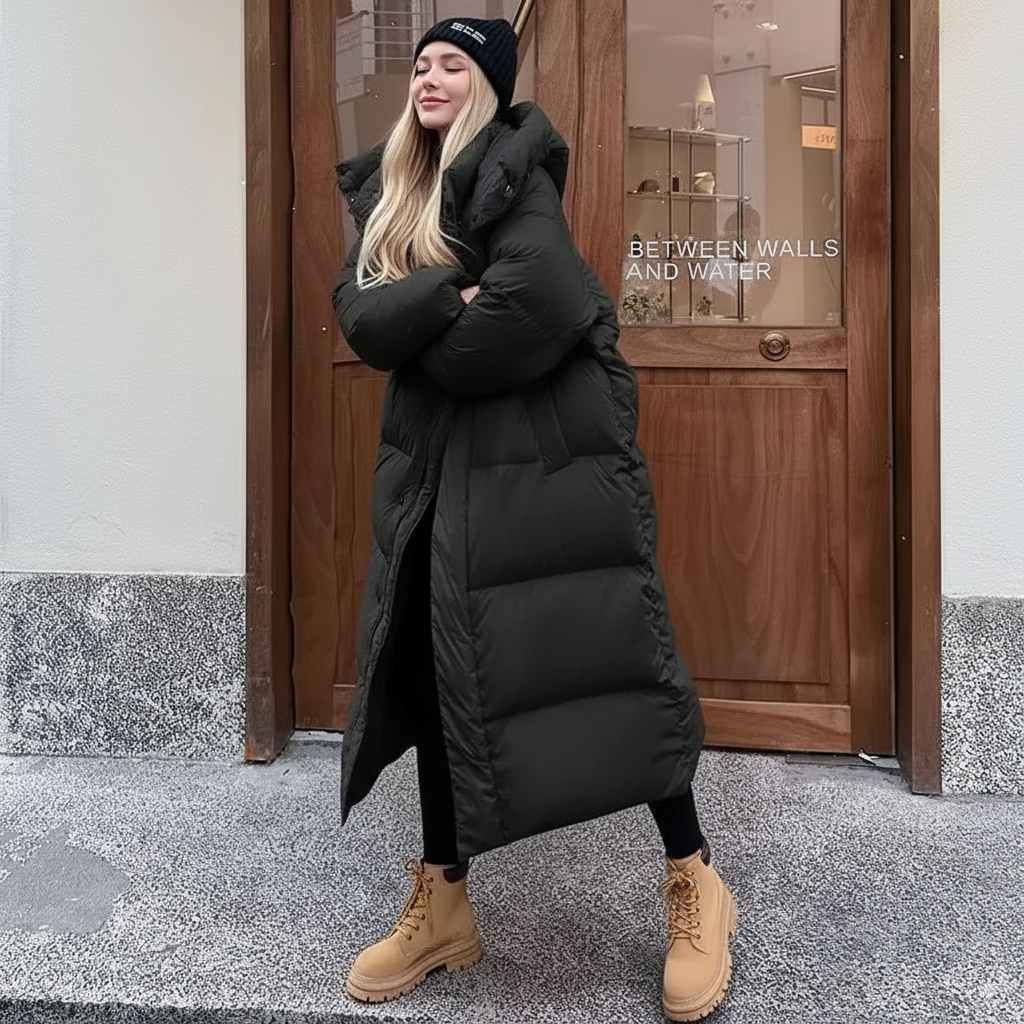 WW | Gefütterte Pufferjacke Damen - Winddicht mit Kapuze