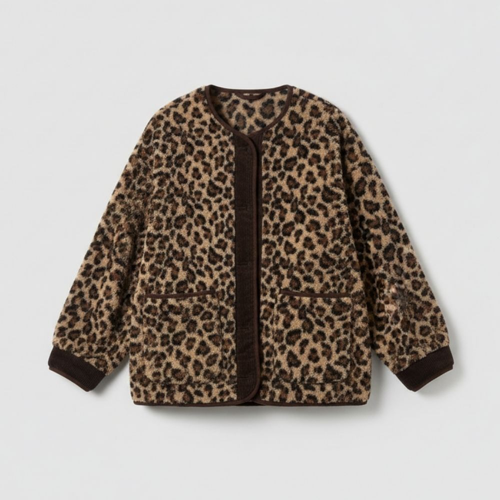 WW | Damenjacke mit Leopardenmuster, elegant und bequem