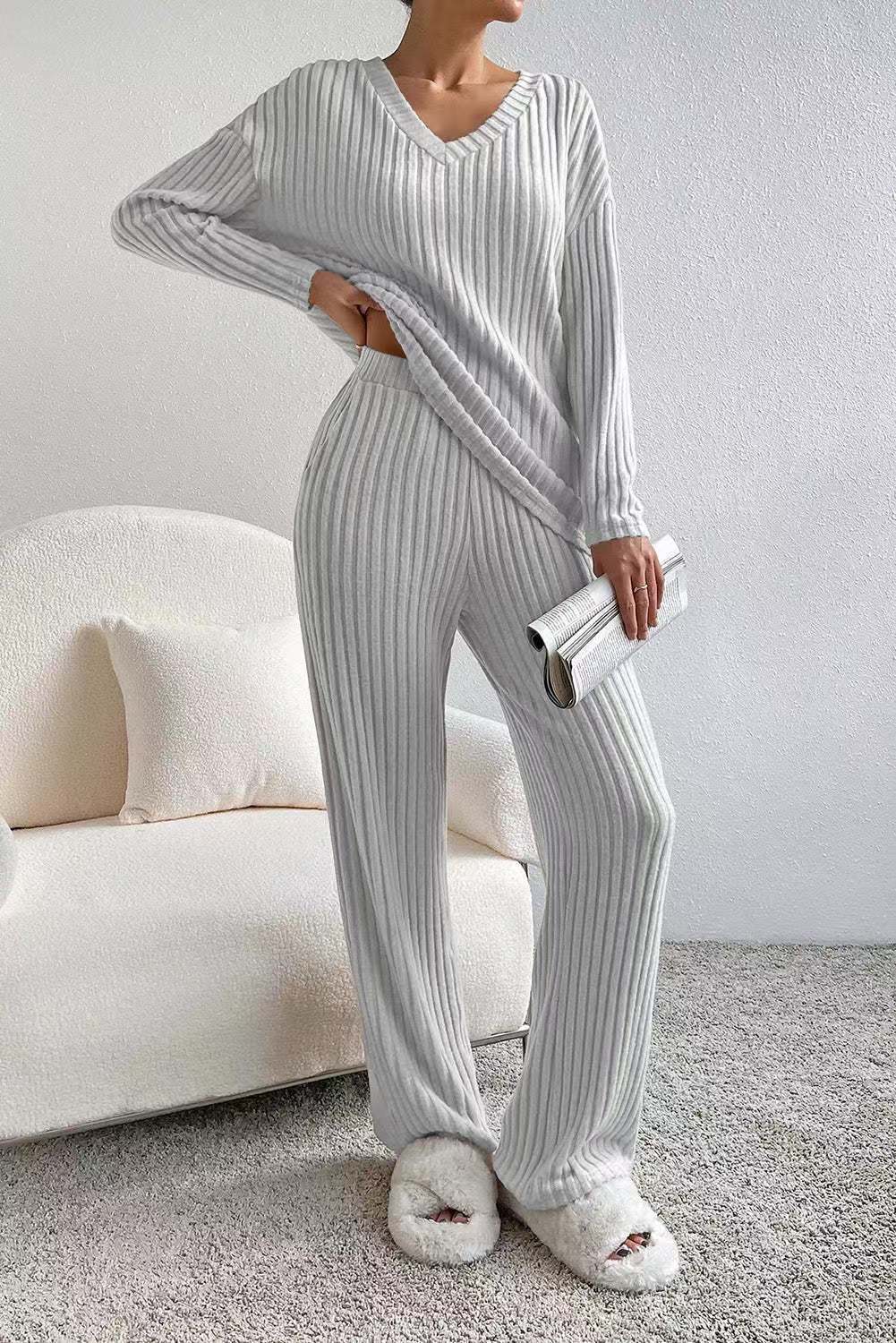 WW | Ribbed Knit Lounge Set Cozy, Stylish & Versatile
