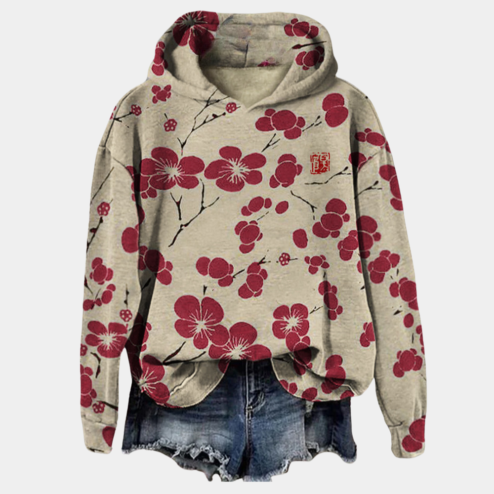 WW | Damen Gemütlicher Winterblumenpullover Stilvoll & Warm