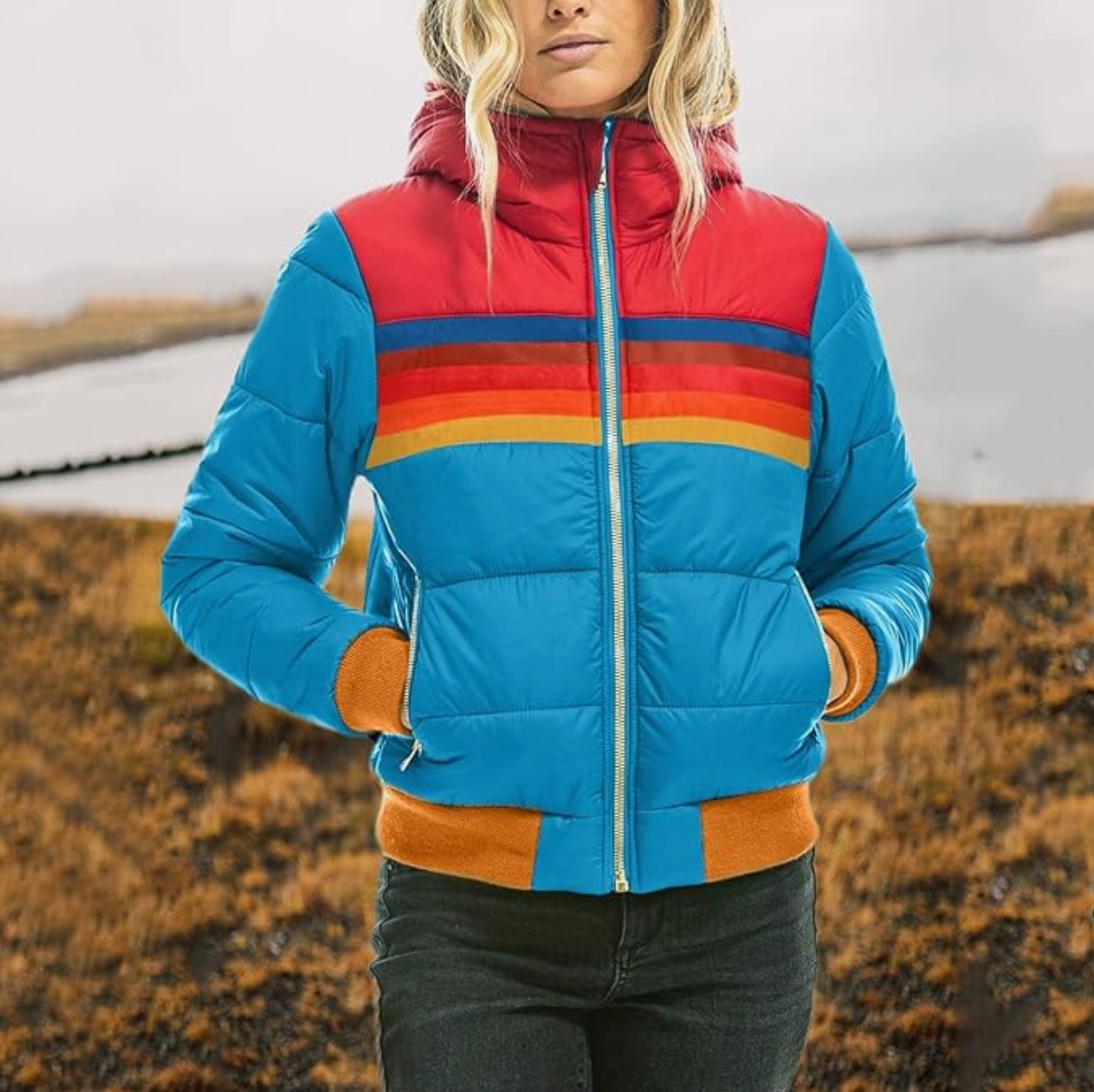 WW | Retro Parka Stilvolle Wärme mit F faux Fur Kapuze
