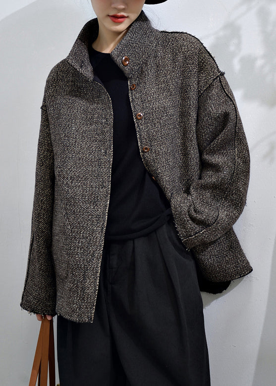 WW | Dark Grey Coat with Buttons and Pocket Details
