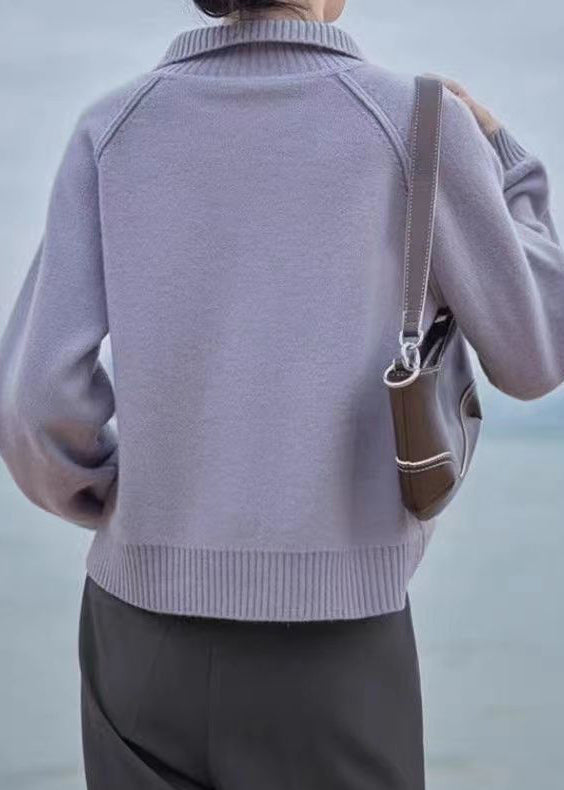 WW | Light Green Zip-Up Patchwork Knitted Coat with Long Sleeves