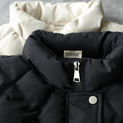 WW | Oversized Jackets & Coats Half-High Collar Coats Beige Sleeveless Winter Coats