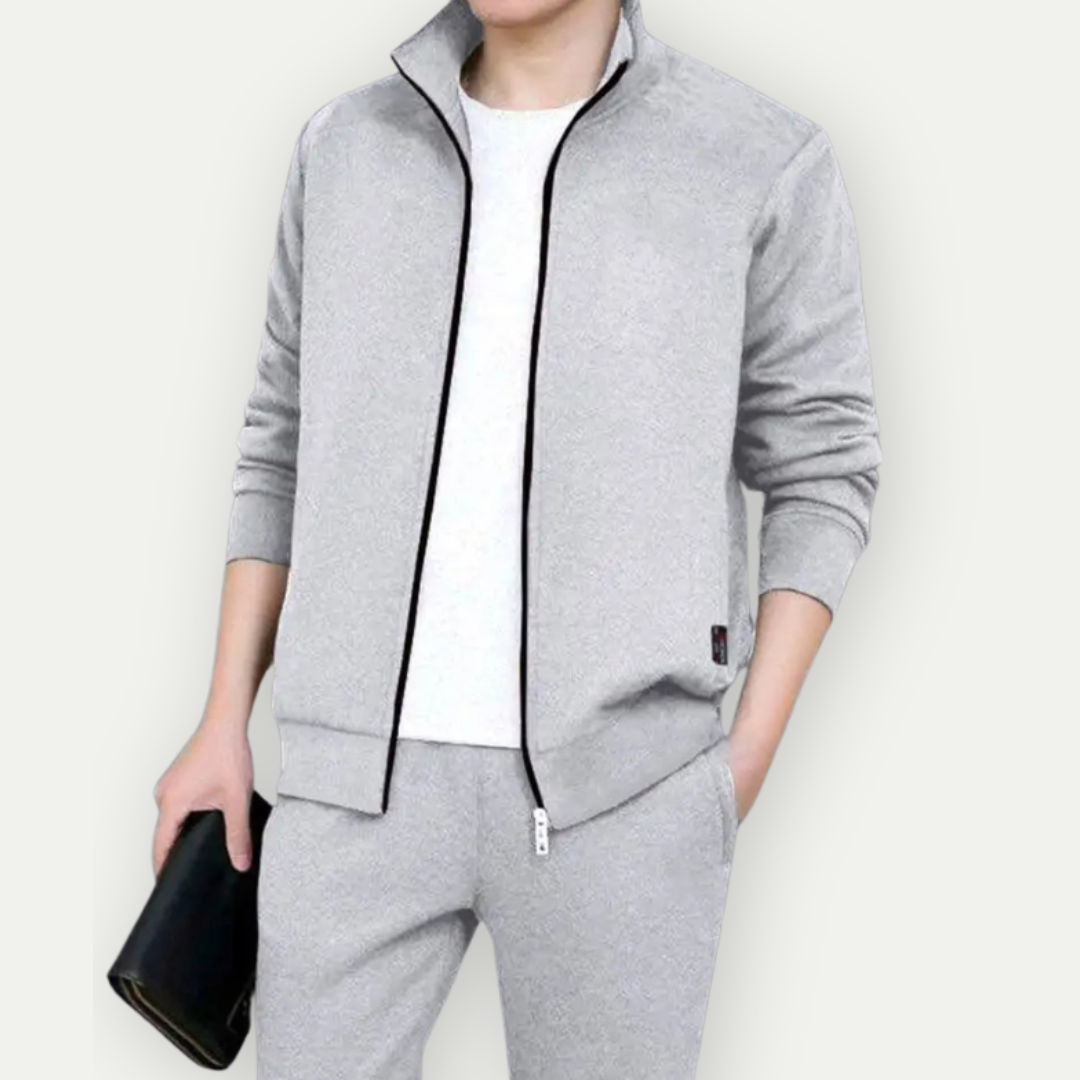 WW | Zipper Slim Fit High Collar Ribbed Edges Breathable Fabric