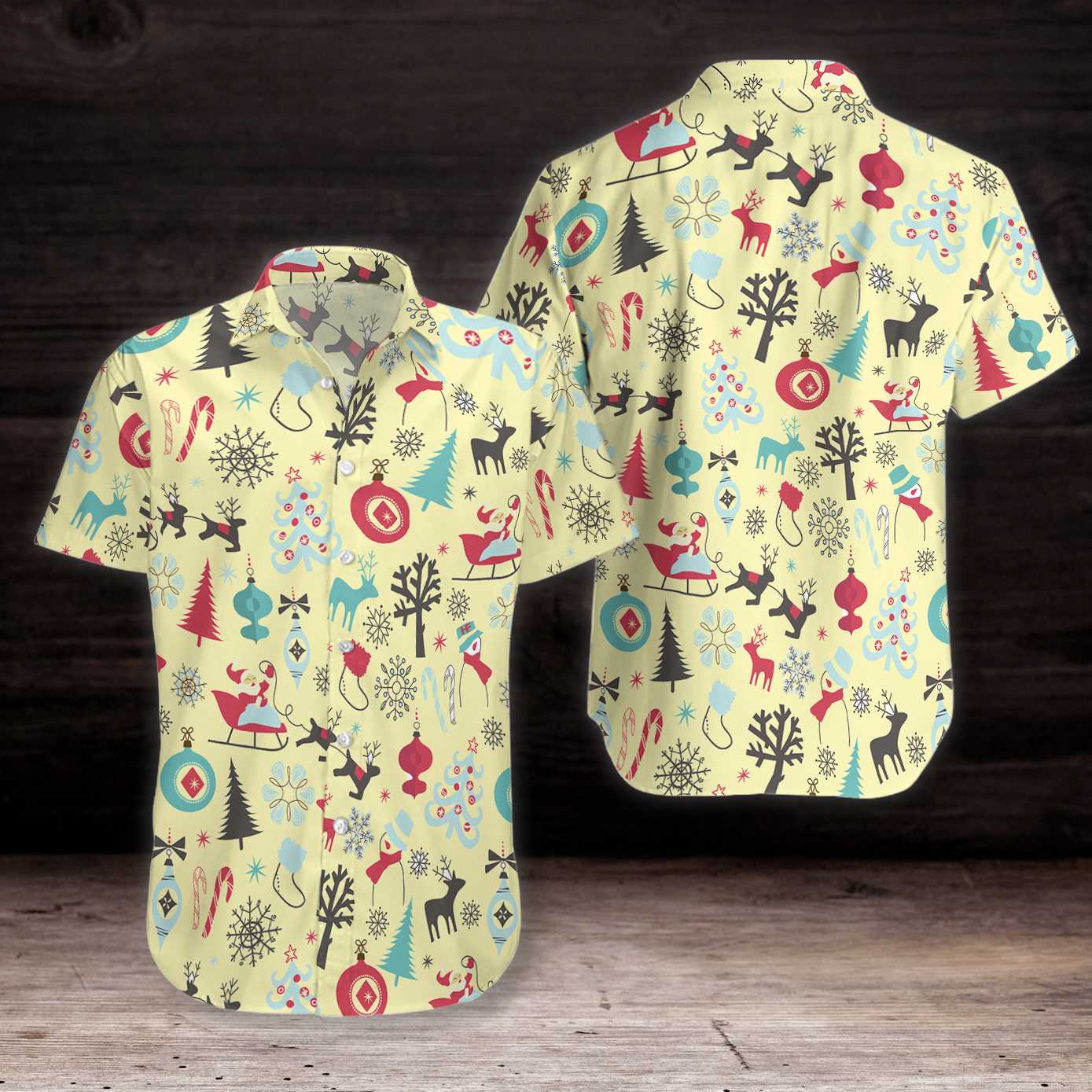 WW | Frohe Weihnachten Muster 8 Hawaiian Shirt