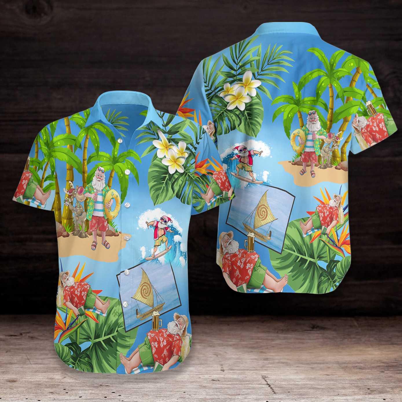 WW | Frohe Weihnachten Santa Claus 18 Hawaiian Shirt