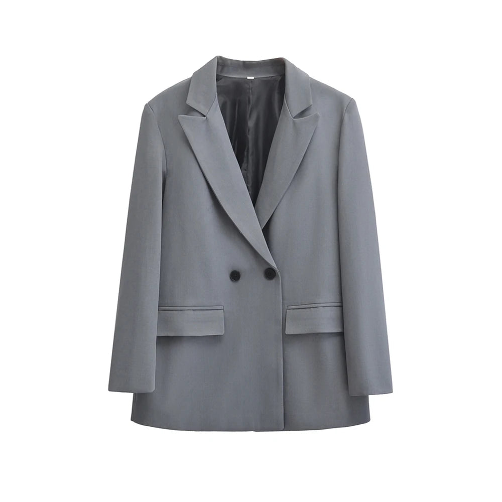 WW | Damen Blazer - Strukturiert Mit Doppelknopfverschluss