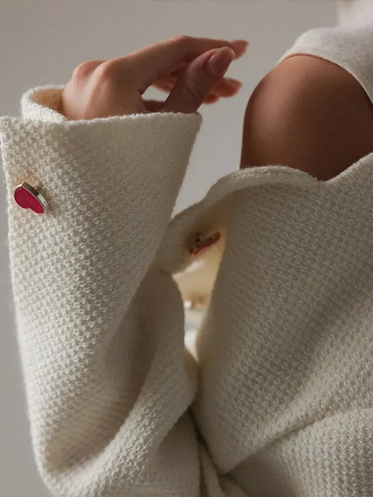 WW | Damen Elegantes Weste mit Hohem Kragen und Einzigartigen Knöpfen