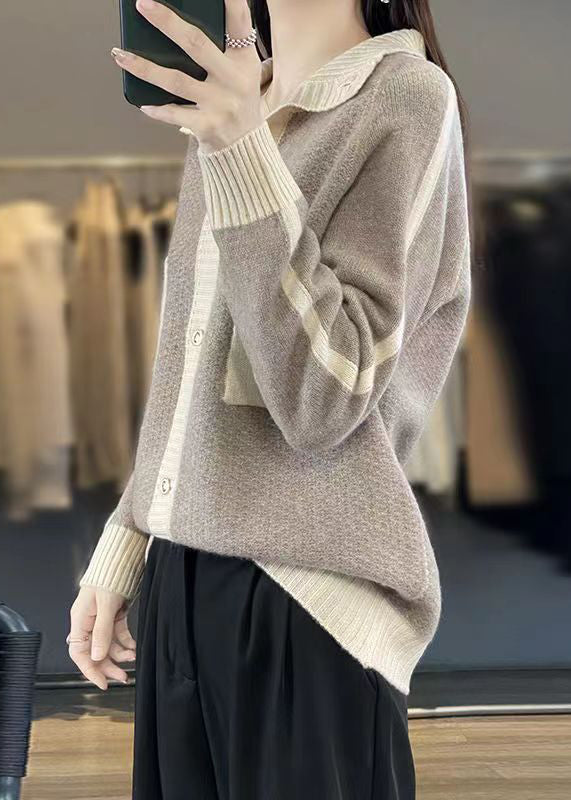 WW | Camel Button Pocket Patchwork Cashmere Coats