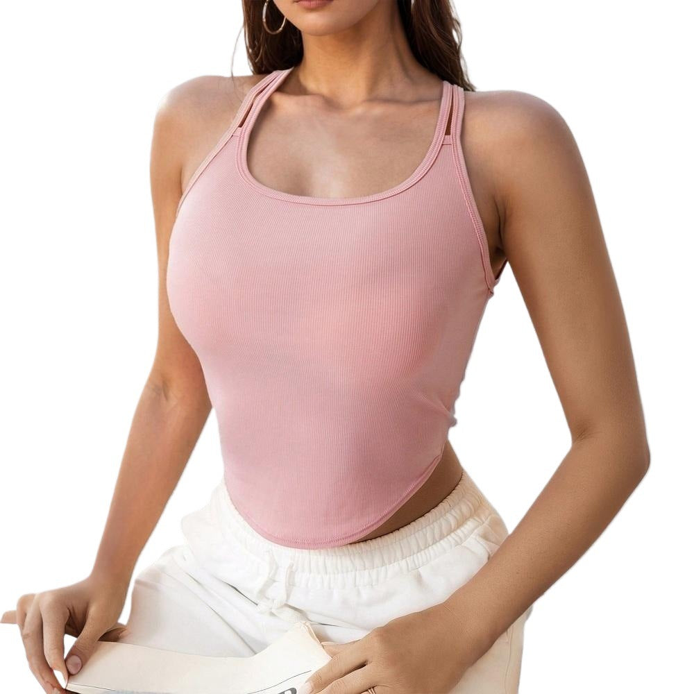 Damen Sportliches Crop-Top mit schmalen Spaghetti-Trägern W&W