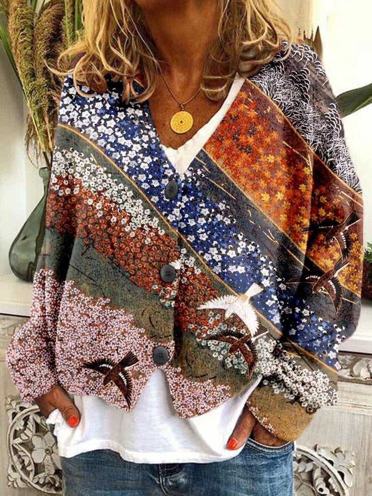WW | Chic Patterned & Buttoned Sweater