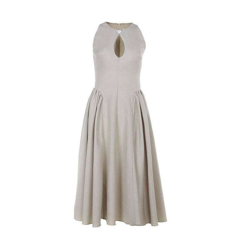 Damen Midi-Kleid mit schickem Schlüsselaugen-Ausschnitt und elegantem Rock W&W