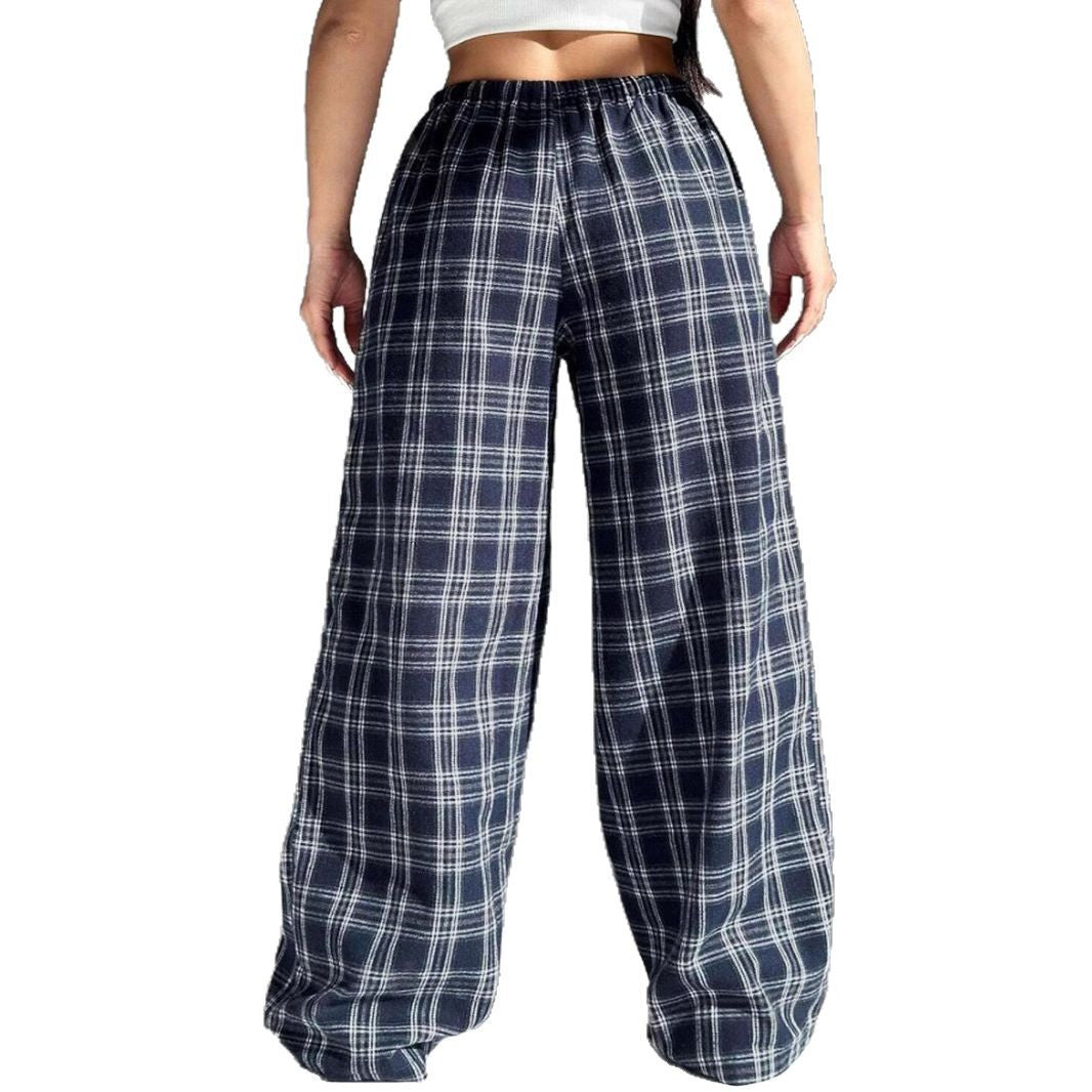 Women's Plaid Casual Trousers WW