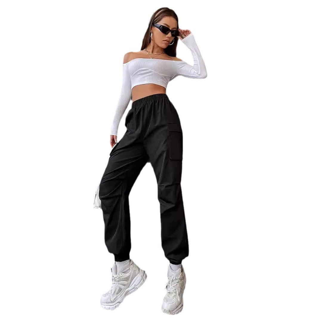 Damen Cargo-Hose mit elastischem Bund und praktischen Taschen WW