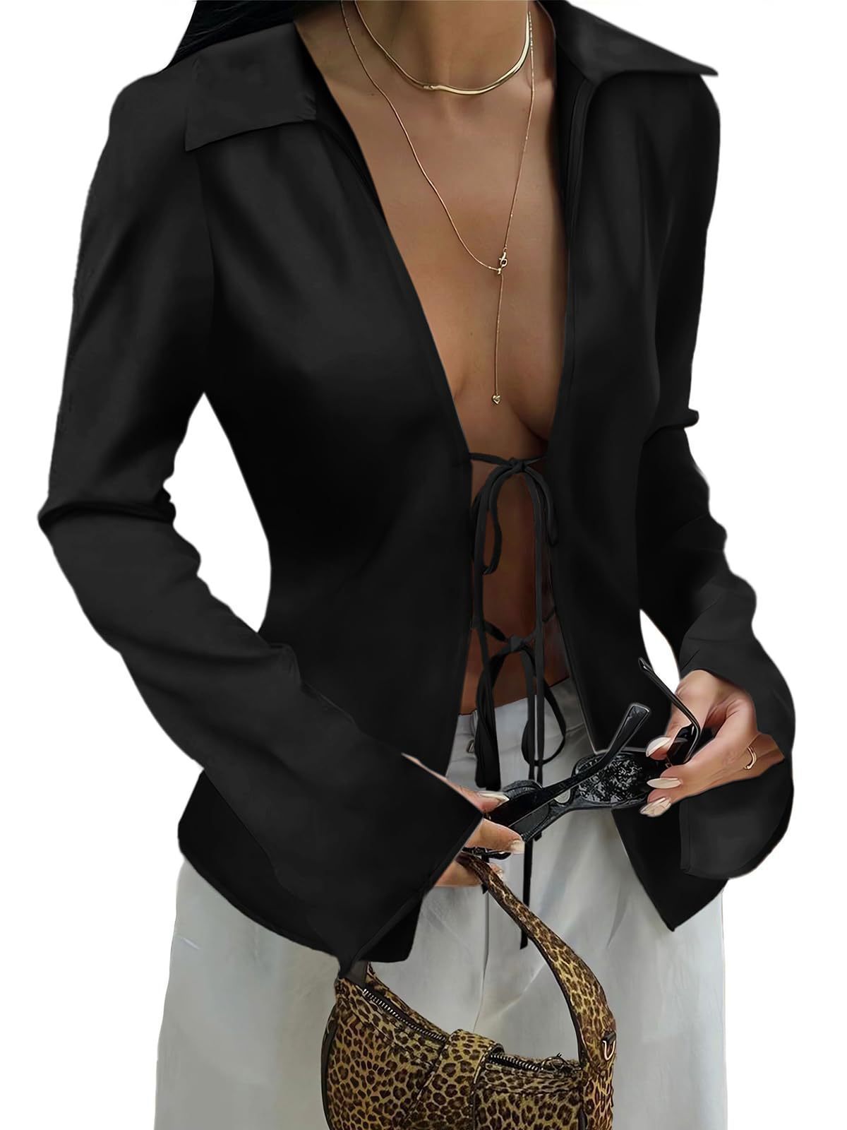 Damen Elegante Bluse mit Laid-Back Schnitt und Raffung WW