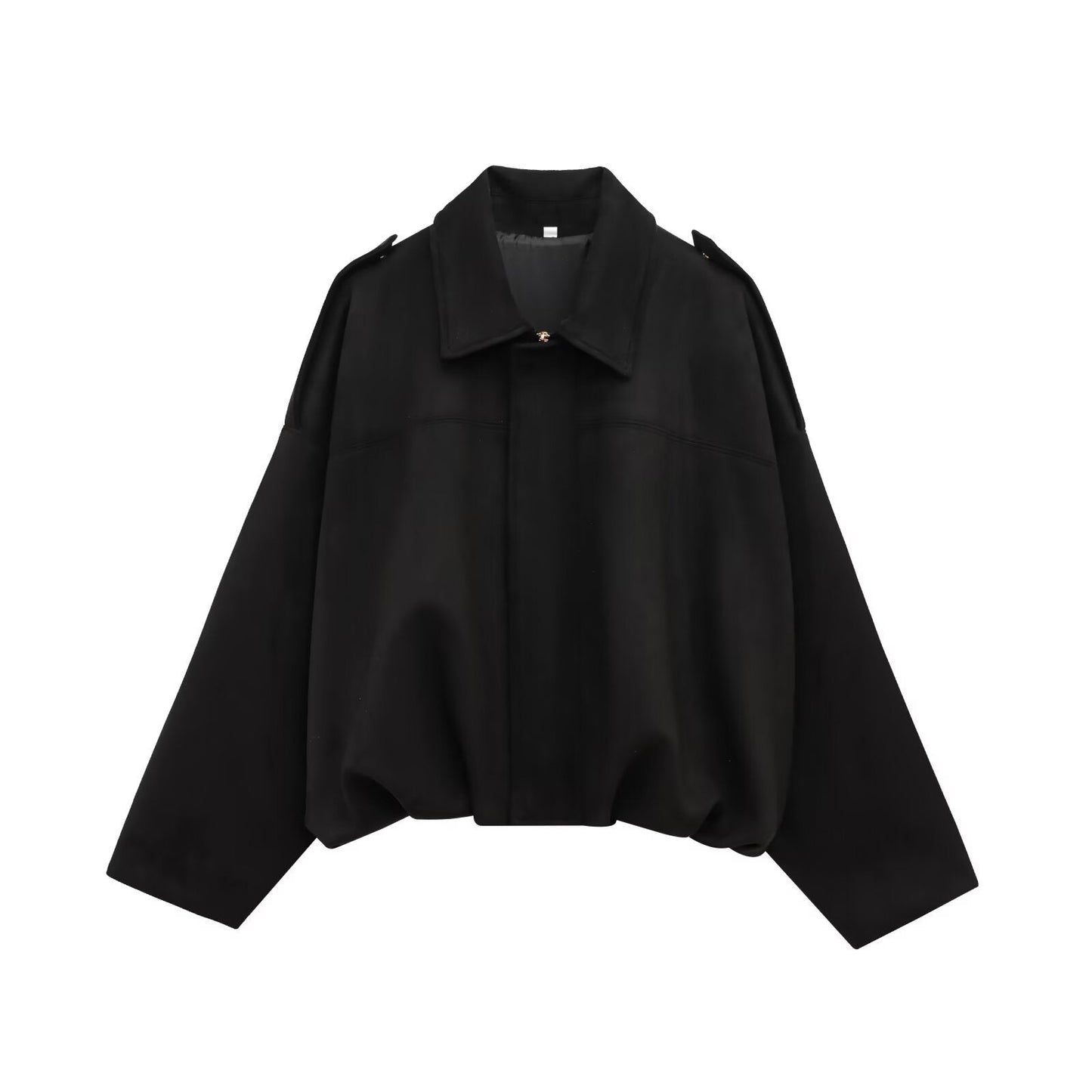 WW | Damen Oversized Weicher Textil Mantel Moderne Schnitt