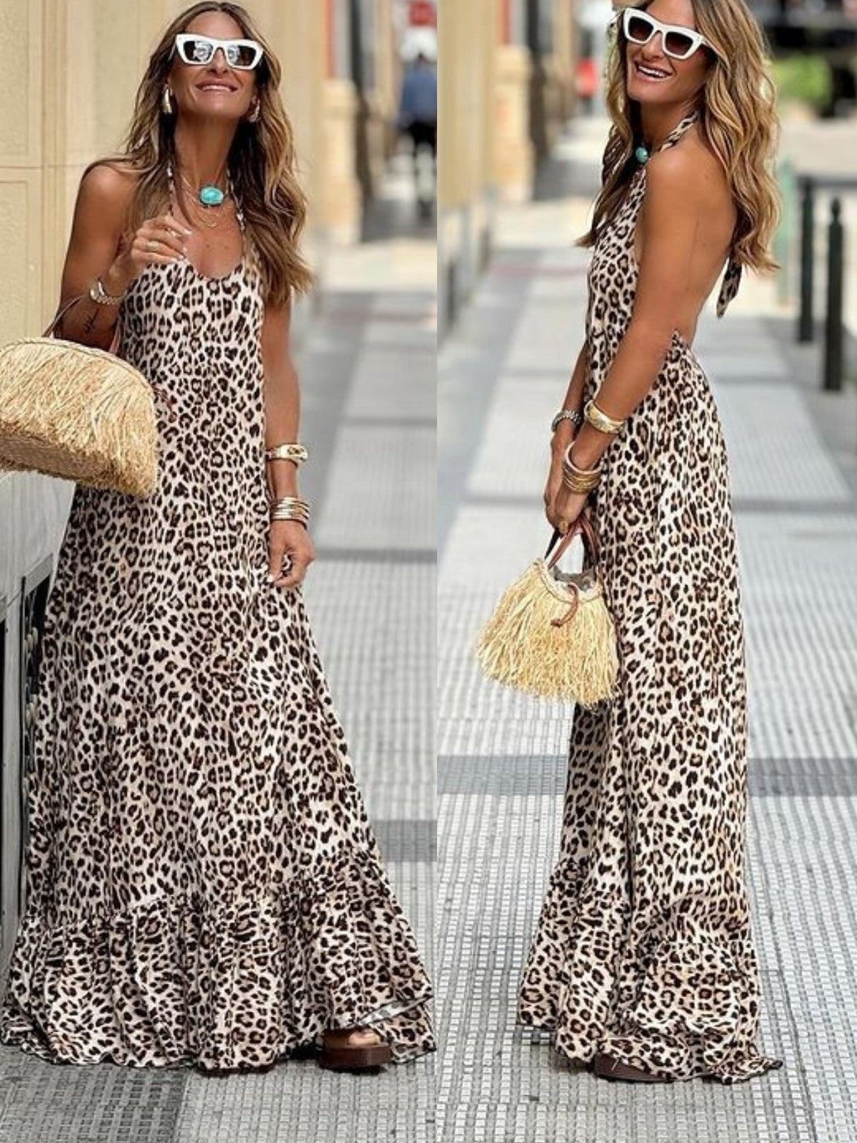 WW | Damenkleid mit Leopardenmuster