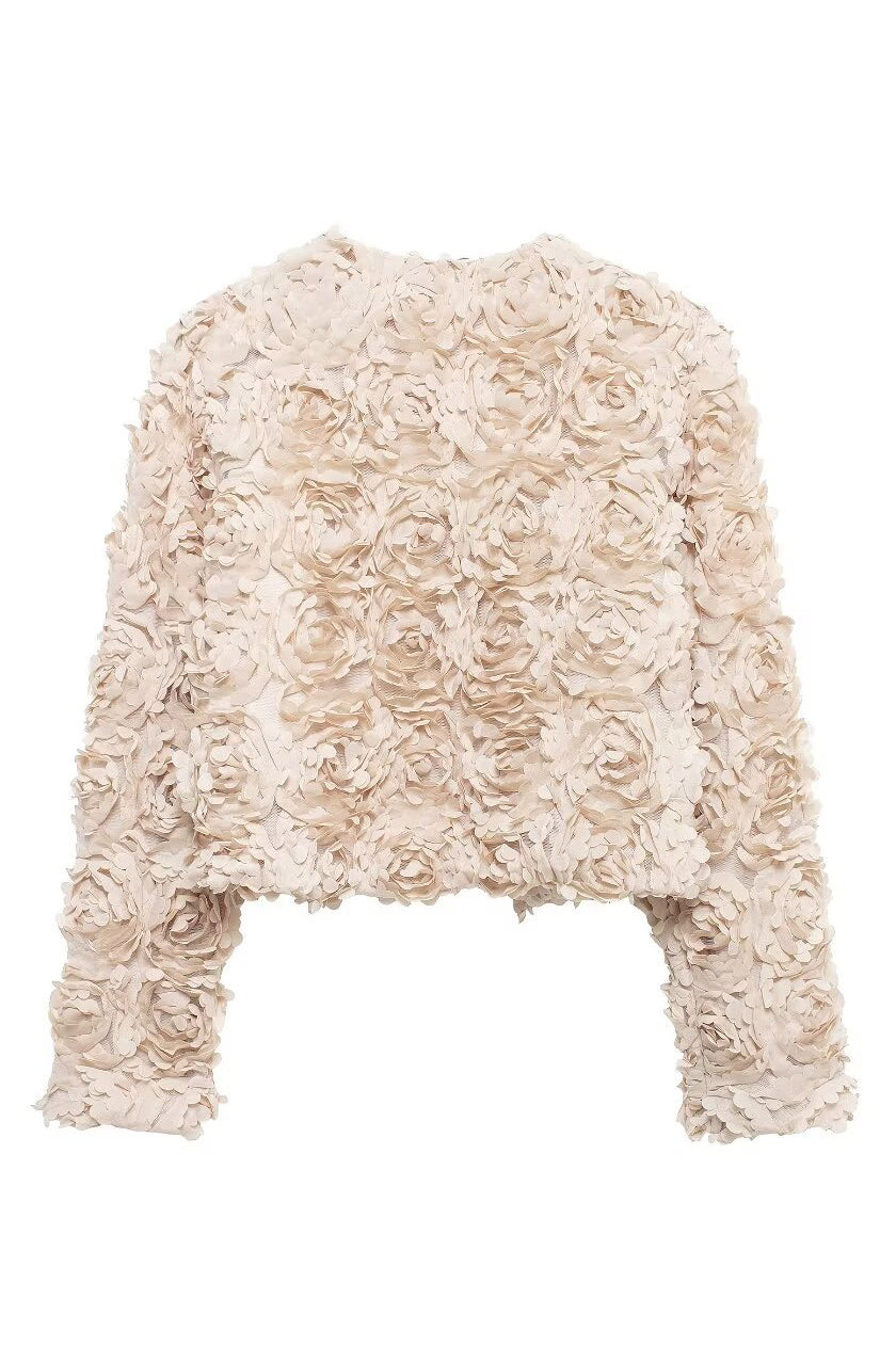 WW | Floral Applique Short Jacket
