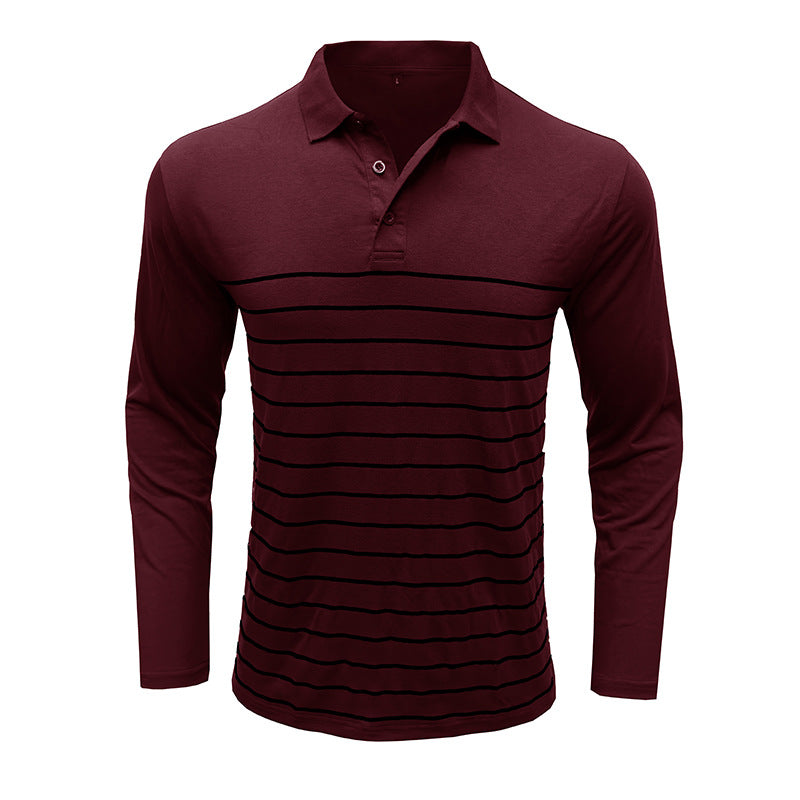 WW | Pique Pullover Slim Fit Cotton Knit Elegant Stripe Pattern