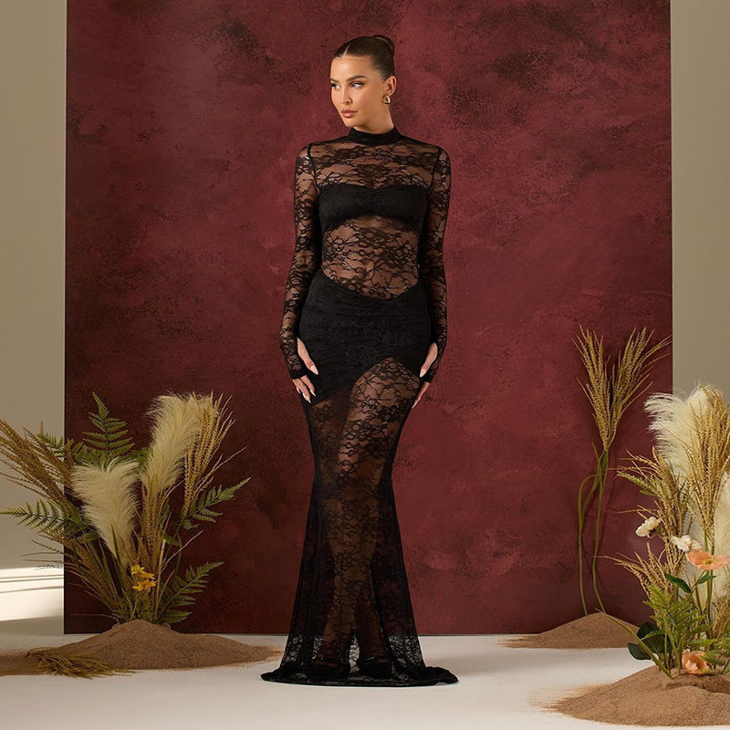 Damen Spitzenkleid WW