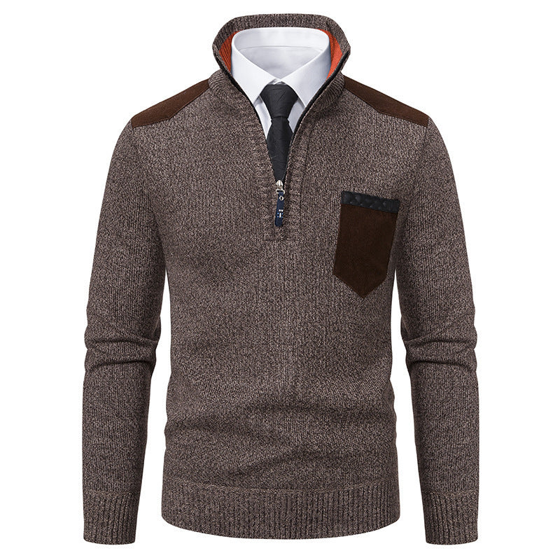 Men's fashionable stand-up collar sweater WW