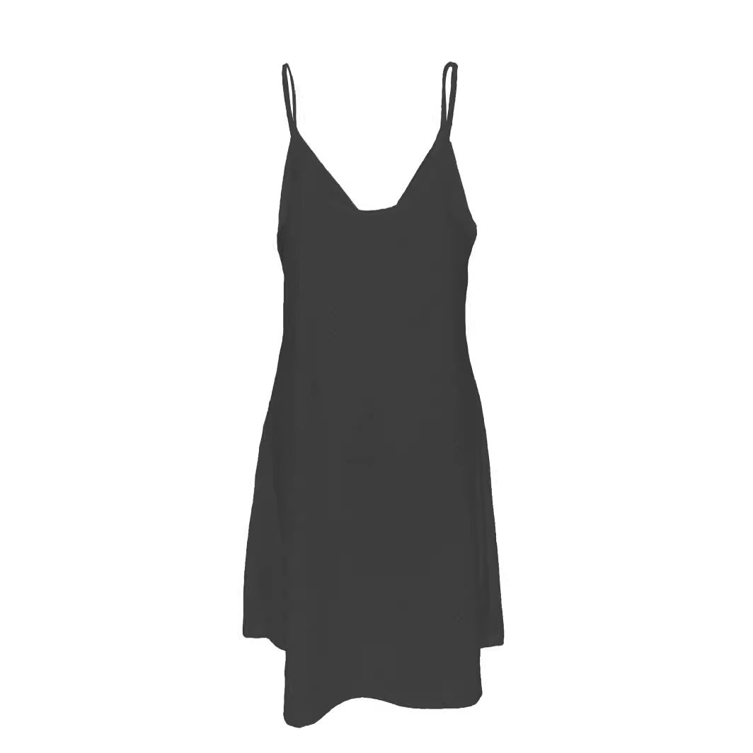 Damen luftiges V-Ausschnitt Kleid im lässigen Stil WW