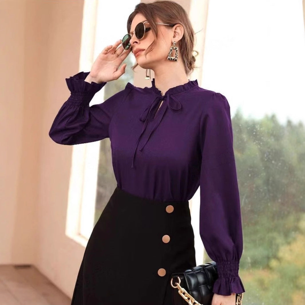WW | Satin Long Sleeve Shirt