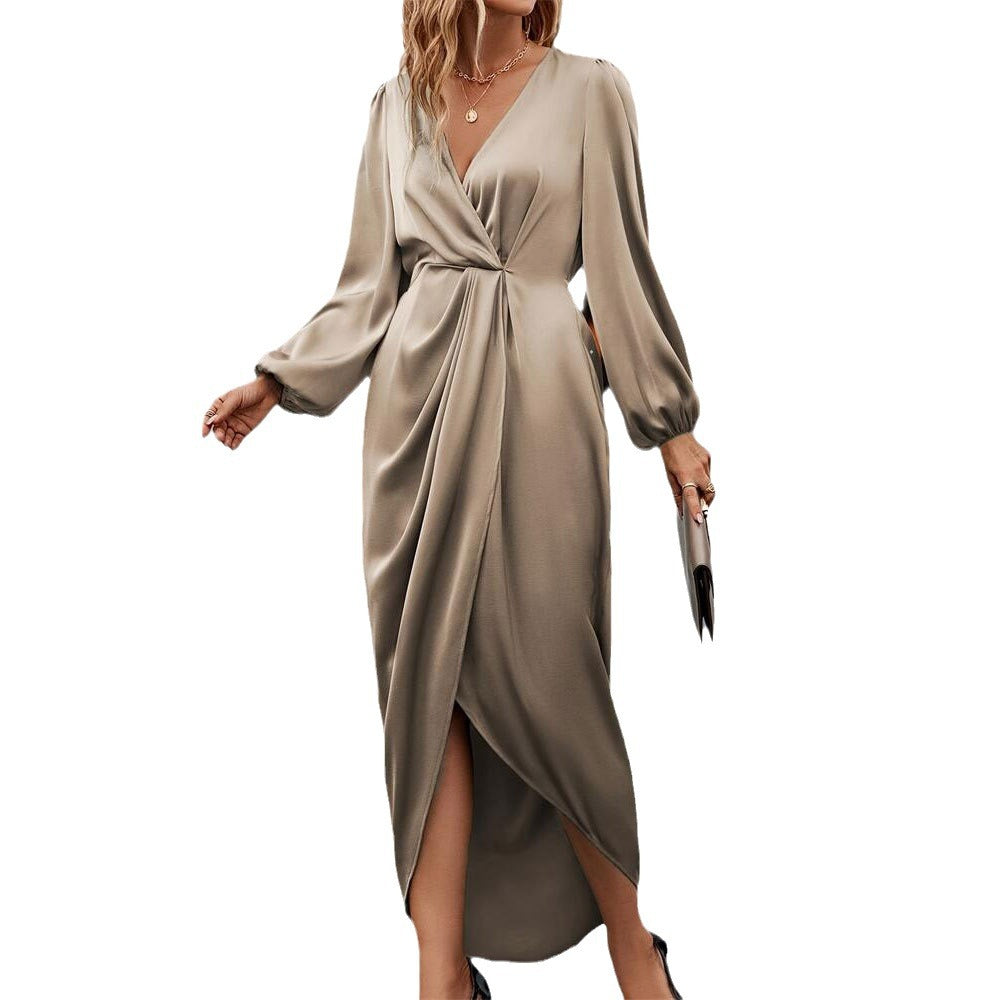 Damen elegantes und fließendes Maxikleid W&W
