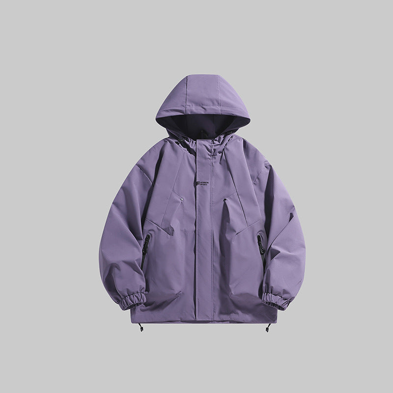 Herren multifunktionale Winterjacke mit isolierendem Fleecefutter und verstellbarer Kapuze WW