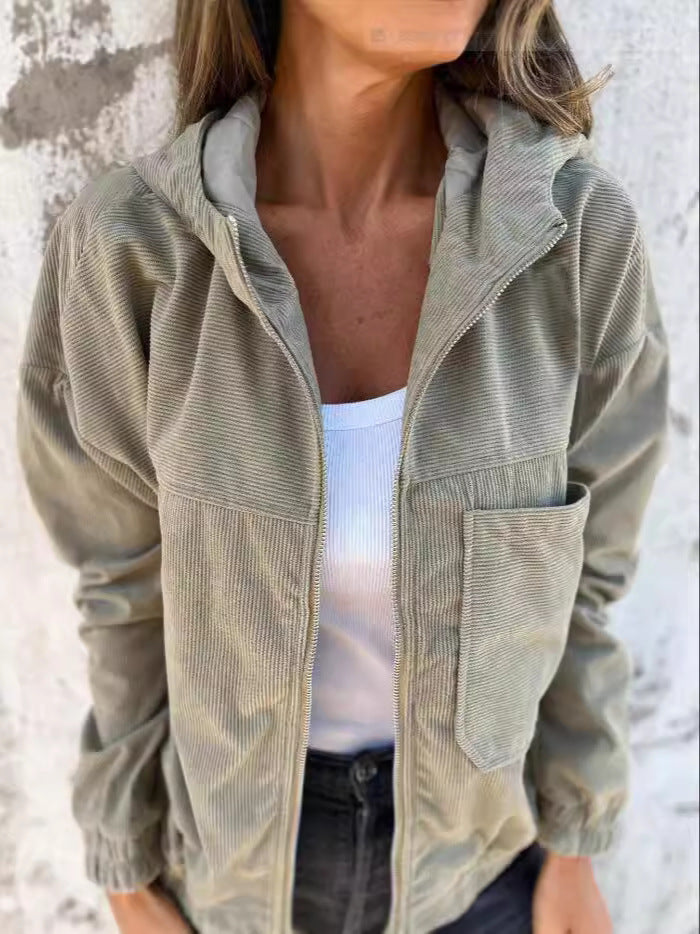 WW | Hood Cord Casual Fit Zipper Relaxed Comfort