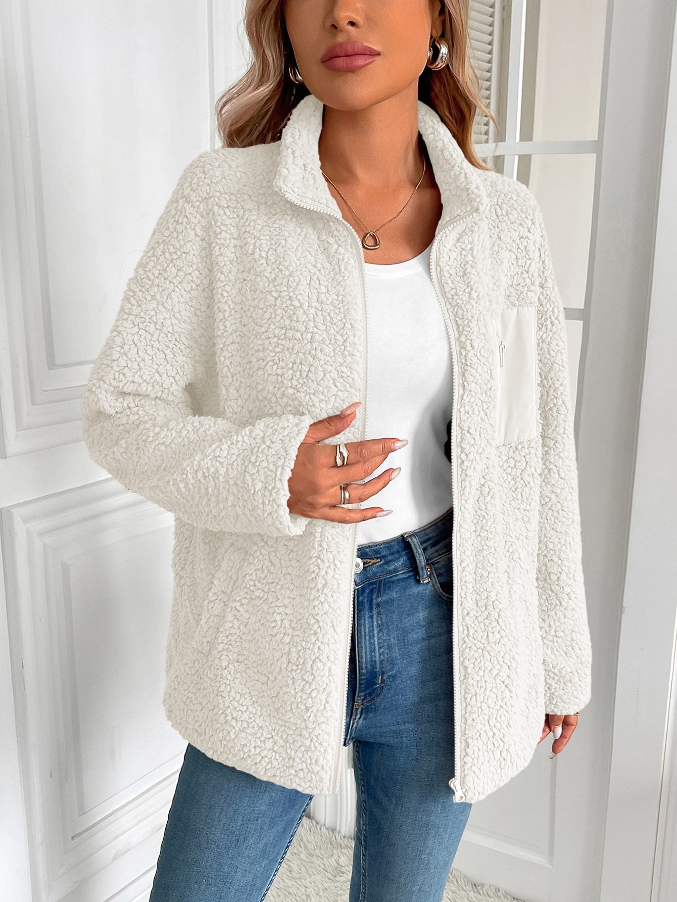 WW | Up Sherpa Fleece Jacket - Ultra-Soft Warmth - Blend - Cozy Casual Layer