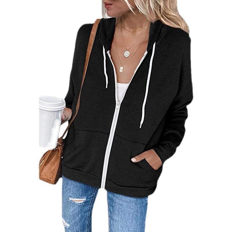 WW | Damen Hoodie Mit Vollem Reißverschluss Und Taschen