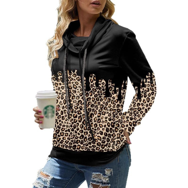 Damen Kapuzenpullover mit trendigem Animal-Print und lässigem Schnitt WW