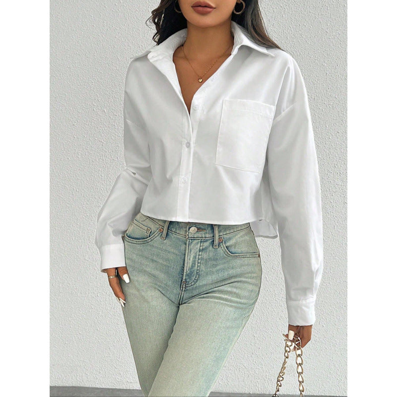 WW | Shirt Übergröße Schnitt Kurze Länge Atmungsaktiver Stoff Lässiger Stil