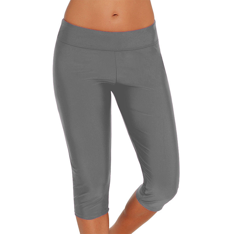 Damen Sportliche 3/4-Leggings mit hohem Bund und atmungsaktivem Material WW