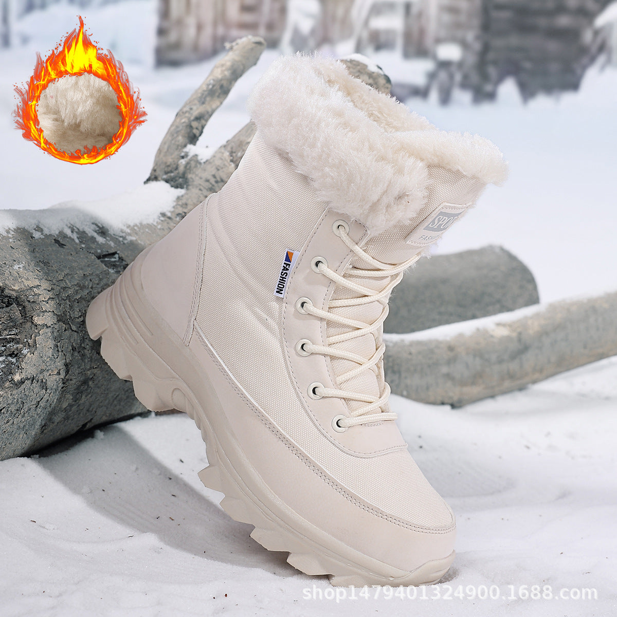 Women's Thermal Winter Boots with Insulating Lining and Non-Slip Sole WW