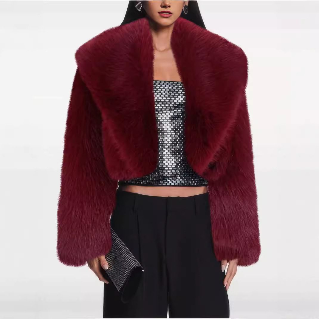 WW | Kunstpelzjacke - Glamouröse Abendoberbekleidung - Polyester-Mischung - Schicke Winterbekleidung