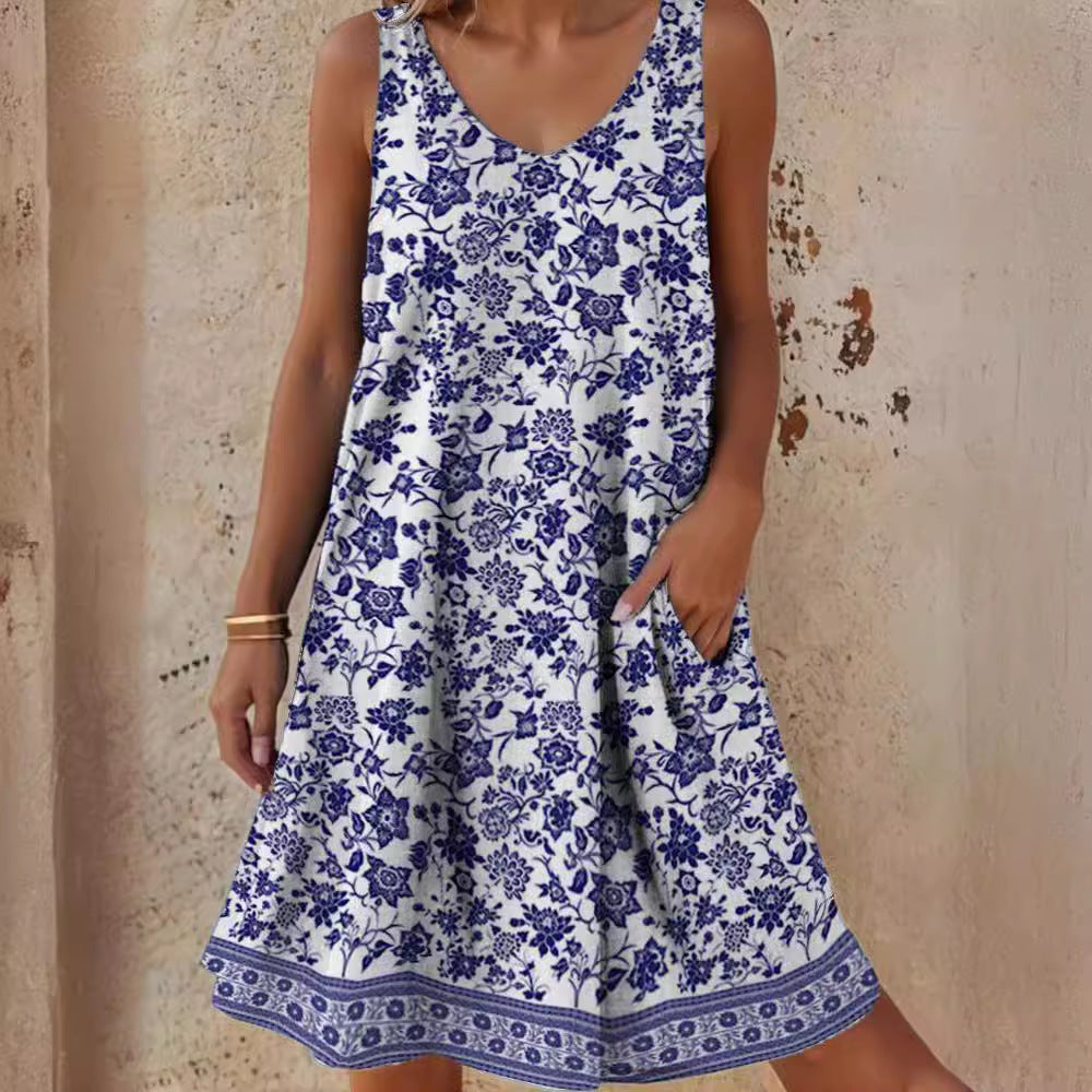 Damen Freizeitkleid mit lässigem Schnitt und floralem Design WW