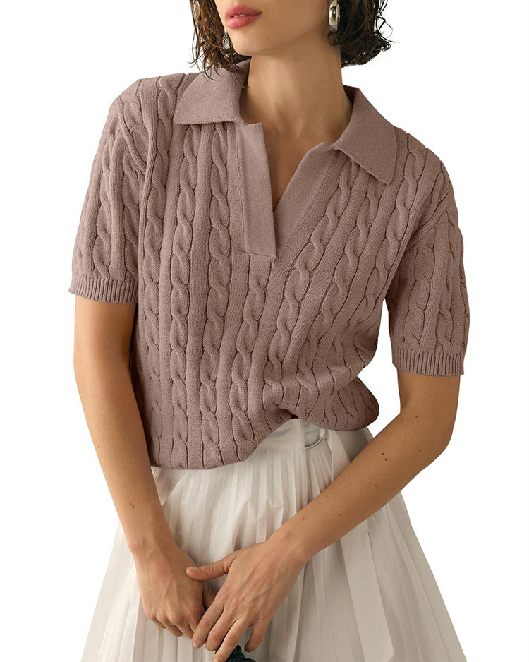 WW | Polo Neck Twist Knit Jumper