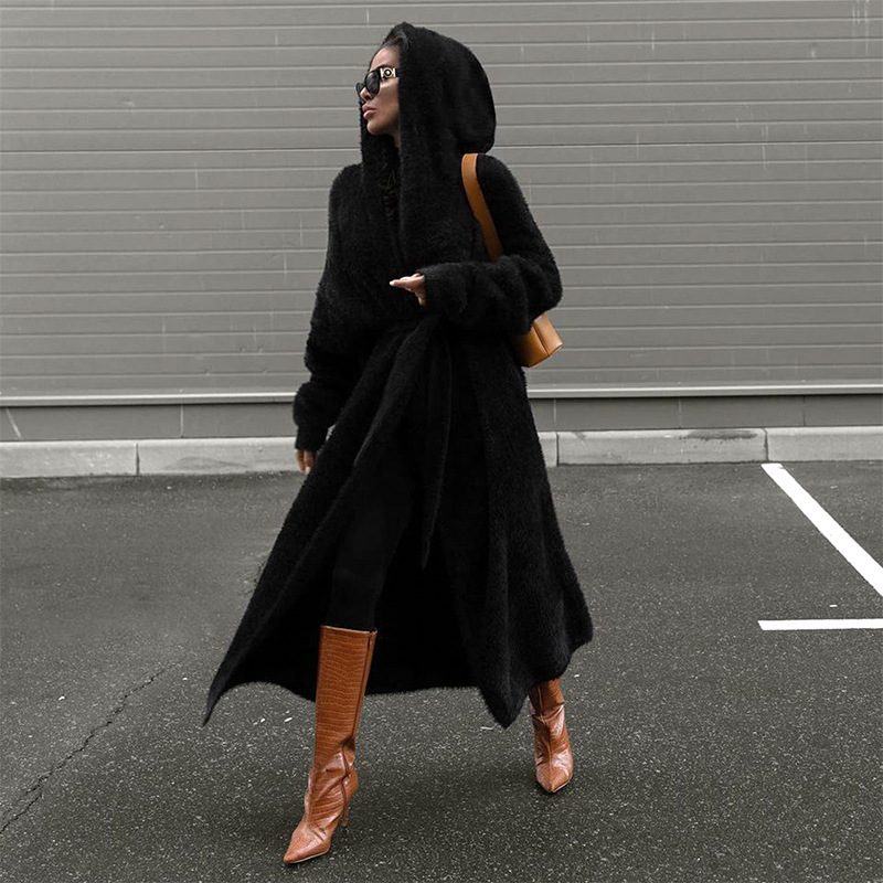 WW | Kapuzenwickelkleid - Gemütliches Langarmdesign - Weicher Stoffmix - Lässig & Street Style