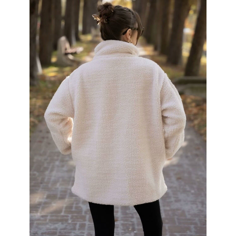 Damen Flauschige Teddyjacke WW