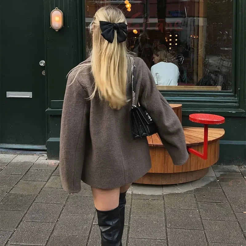 WW | Damen Oversized Wolljacke Gemütlicher Stil
