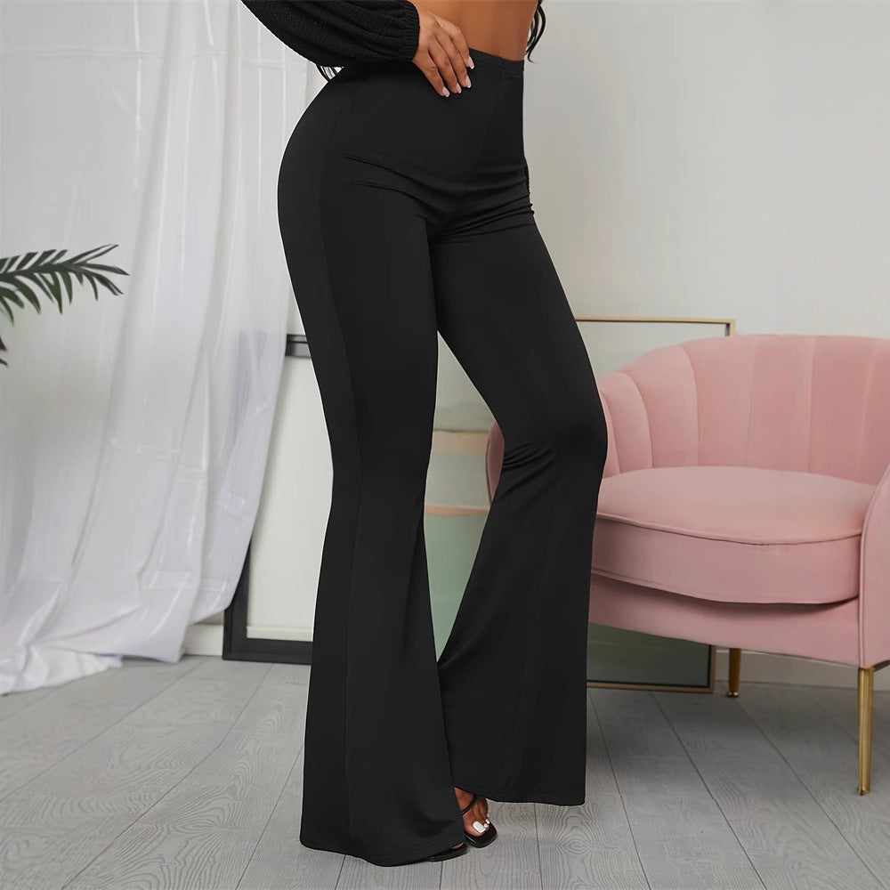WW | high-waisted flared trousers