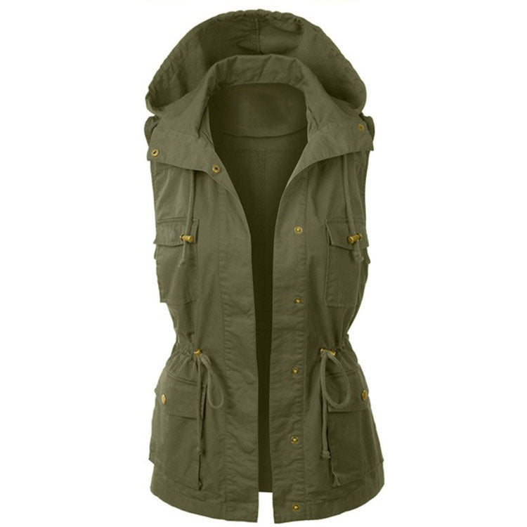 WW | Stylish Waistcoat with Lace-Up Detail at the Waist for Women