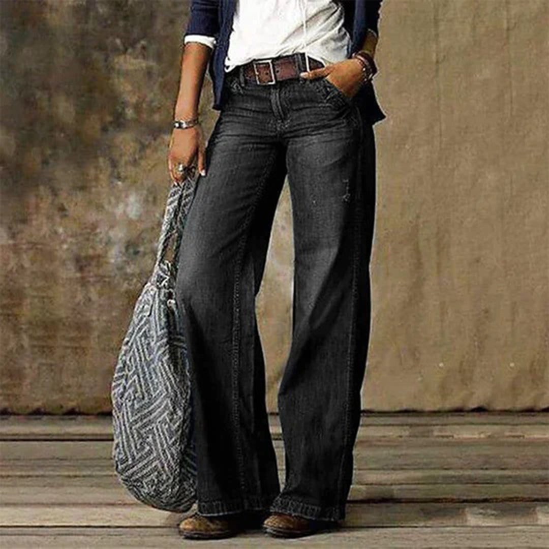 WW | Women's Cut Flare Jeans in Vintage Look - High Waist Denim Pants for Leisure & Streetwear