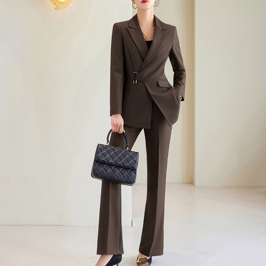 WW | Blazer Taillierte Passform Wollmischung Formeller Einreiher Stil