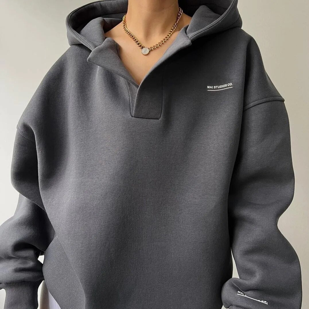 WW | Kapuzenpullover Warm V Ausschnitt Pullover Kapuzenpullover Damen Kapuzenpullover