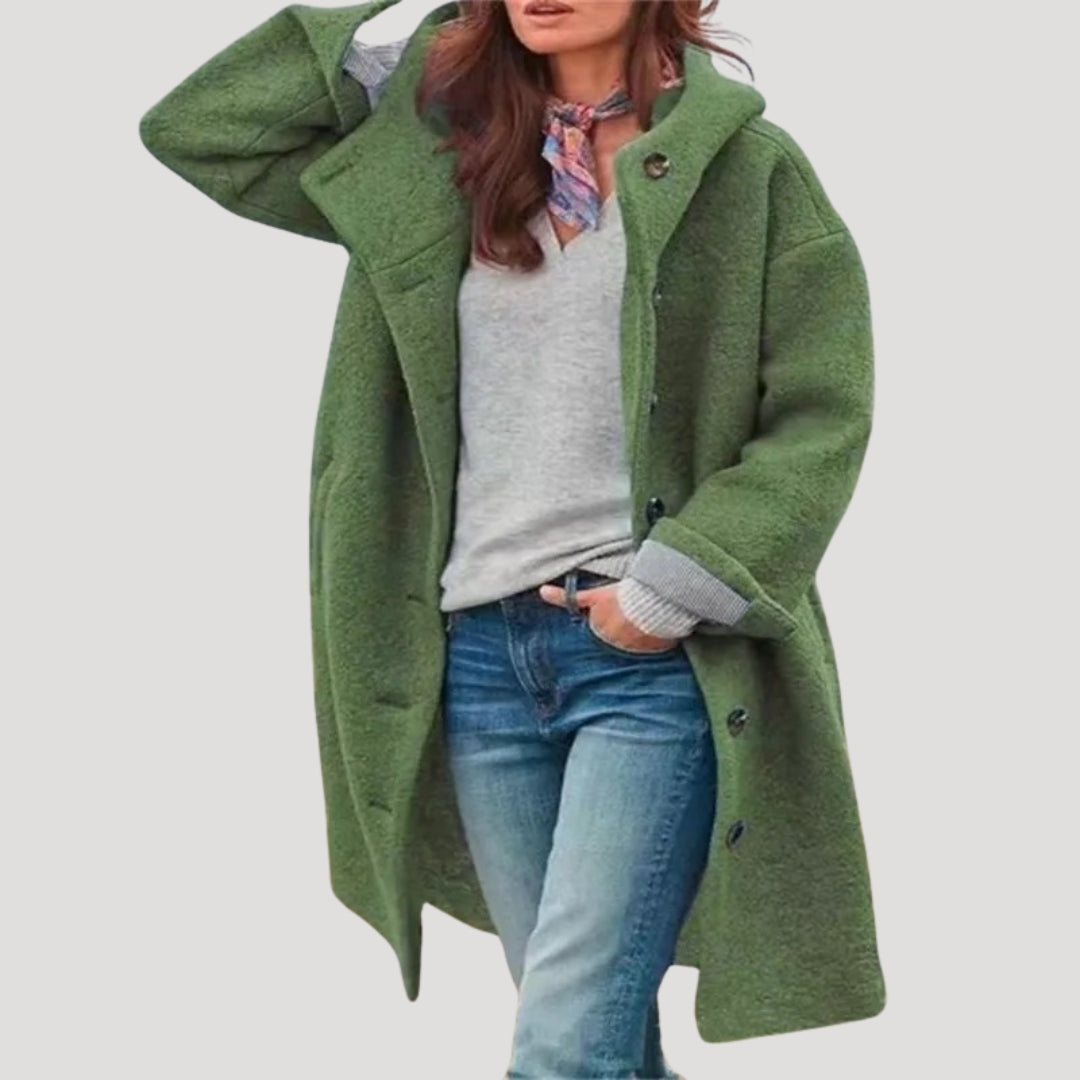 WW | Damen Wintermantel langer Wollmischung Oversized Jacke