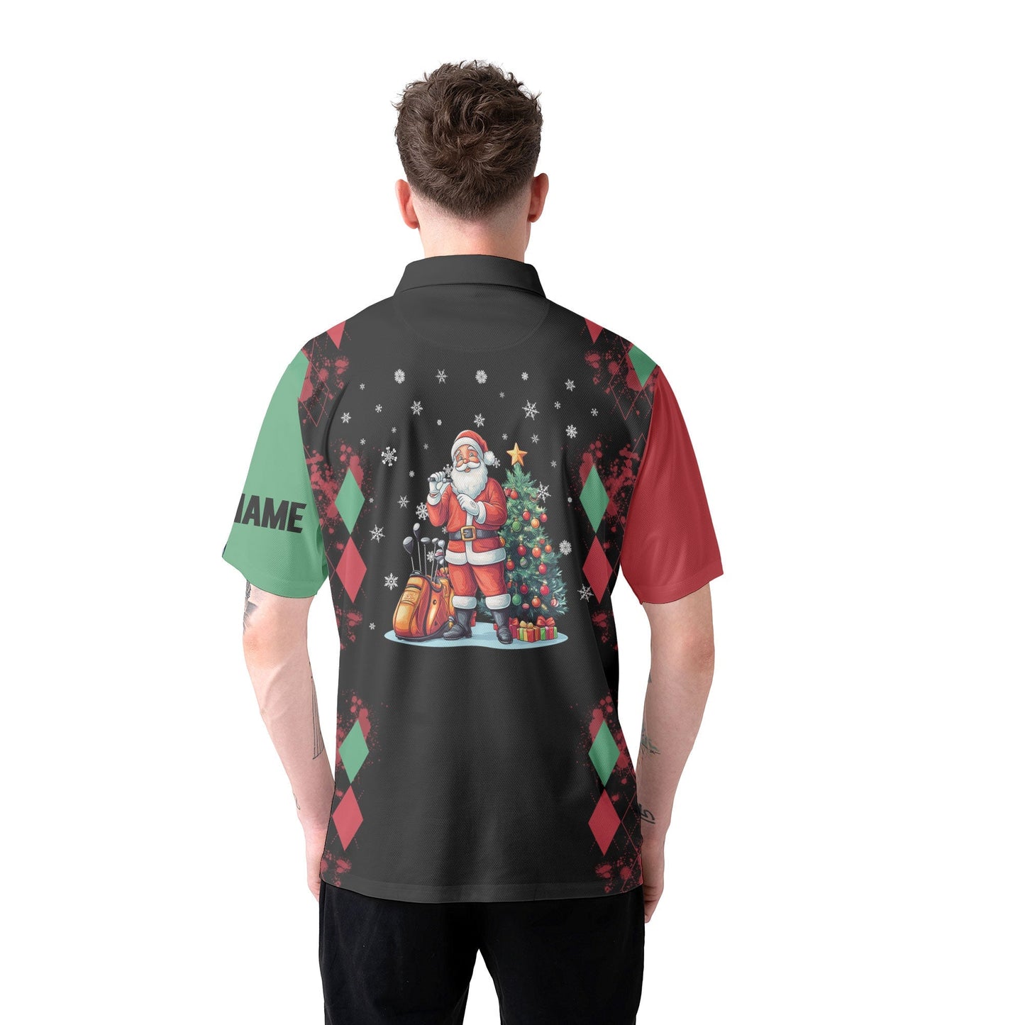 WW | Personalisierte Weihnachtsmann Golfhemden für Männer